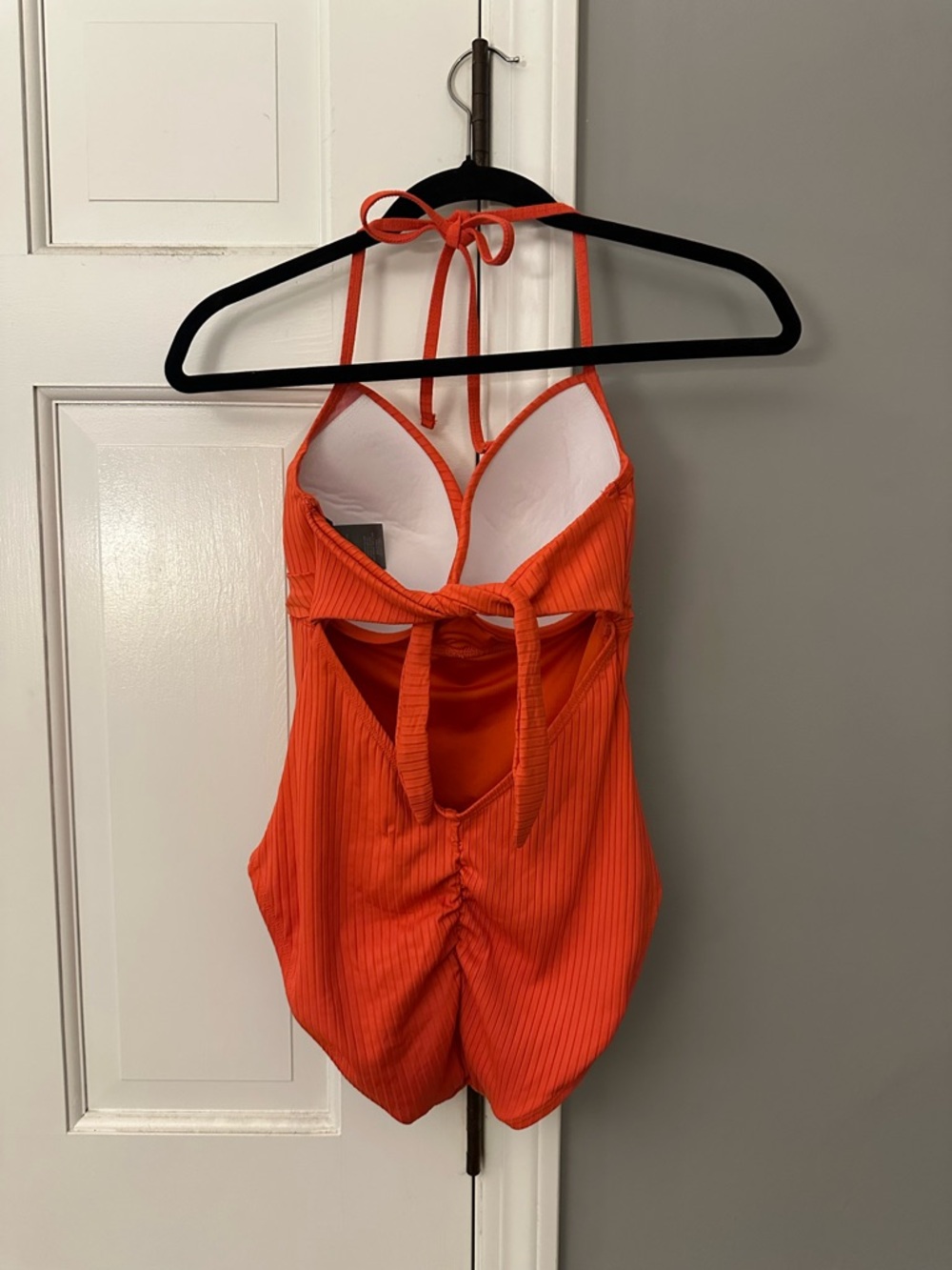 Vince Camuto Orange Ribbed One-Piece Swimsuit - Picture 3 of 15